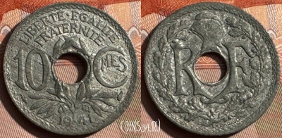 Франция 10 сантимов 1941 года, KM# 895, 331s-046