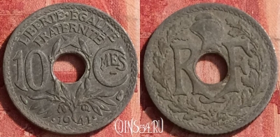 Франция 10 сантимов 1941 года, KM# 895, 341o-016