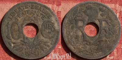 Франция 10 сантимов 1941 года, KM# 895, 357o-049