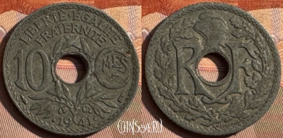 Франция 10 сантимов 1941 года, KM# 895, 379s-069