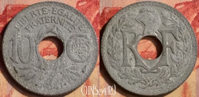 Франция 10 сантимов 1941 года, KM# 895, 404-044