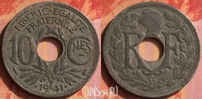 Франция 10 сантимов 1941 года, KM# 895, 436o-083