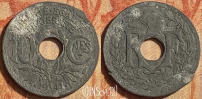 Франция 10 сантимов 1941 года, KM# 895, 446o-110