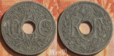 Франция 10 сантимов 1941 года, KM# 895, 448o-014