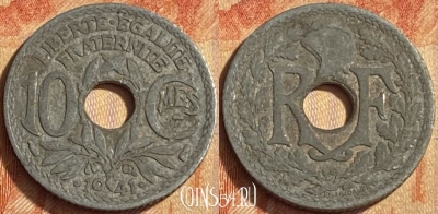 Франция 10 сантимов 1941 года, KM# 895, 448o-023