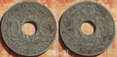 Франция 10 сантимов 1941 года, KM# 895, 448o-096