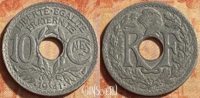Франция 10 сантимов 1941 года, KM# 895, 449o-080