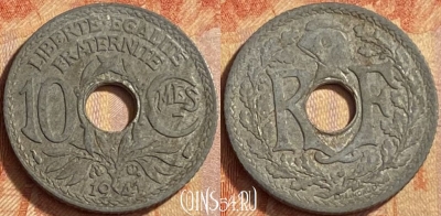 Франция 10 сантимов 1941 года, KM# 895, 451o-041
