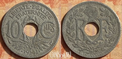 Франция 10 сантимов 1941 года, KM# 895, 451o-045