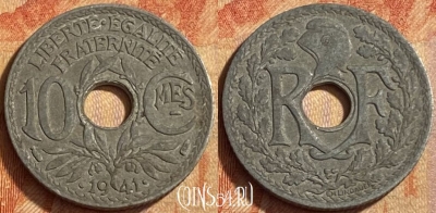 Франция 10 сантимов 1941 года, KM# 895, 451o-057
