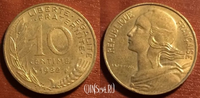 Франция 10 сантимов 1982 года, KM# 929, 42-059