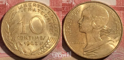 Франция 10 сантимов 1983 года, KM# 929, 216-120