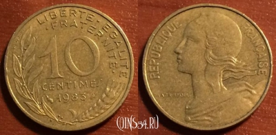 Франция 10 сантимов 1983 года, KM# 929, 42-057