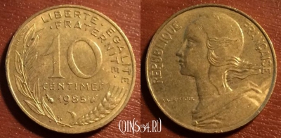 Франция 10 сантимов 1985 года, KM# 929, 42-062
