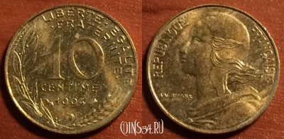Франция 10 сантимов 1994 года, KM# 929, 42-055