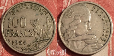 Франция 100 франков 1955 года, KM# 919, b062-045