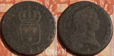 Франция 1 соль 1719 года, KM# 439, 500р-081 ♛
