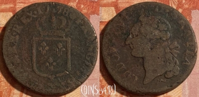 Франция 1 соль 1778 г., 1 sol, Louis XVI, 490р-099 ♛