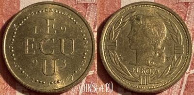 Франция 1/4 ECU 1993 года, 230p-092 ♛