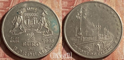 Франция 2 евро 1998 г. (France Bordeaux 1998), 119p-124 ♛