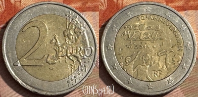 Франция 2 евро 2011 года, KM# 1789, 468s-671