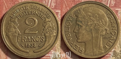 Франция 2 франка 1938 года, KM# 886, 066p-012