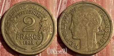 Франция 2 франка 1938 года, KM# 886, 140q-137 ♛