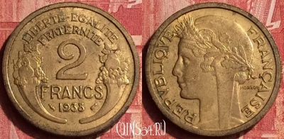 Франция 2 франка 1938 года, KM# 886, 347o-061