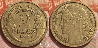 Франция 2 франка 1938 года, KM# 886, 348q-063 ♛