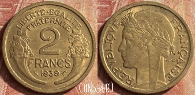 Франция 2 франка 1939 года, KM# 886, 112p-084