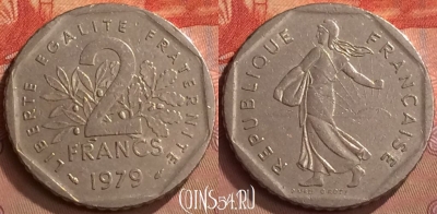 Франция 2 франка 1979 года, KM# 942.1, 269m-120