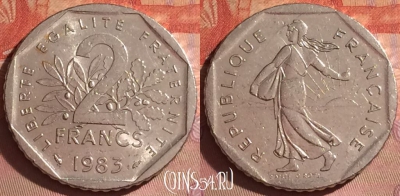 Франция 2 франка 1983 года, KM# 942.1, 050i-137