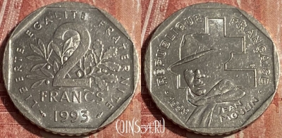 Франция 2 франка 1993 года, KM# 1062, 181q-135 ♛