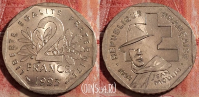 Франция 2 франка 1993 года, KM# 1062, 231-022