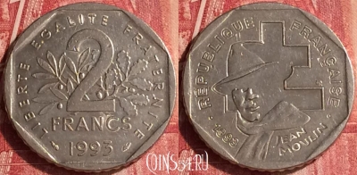Франция 2 франка 1993 года, KM# 1062, 337o-024
