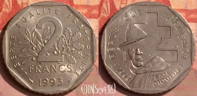 Франция 2 франка 1993 года, KM# 1062, 396o-035