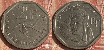Франция 2 франка 1997 года, KM# 1187, 080q-021 ♛