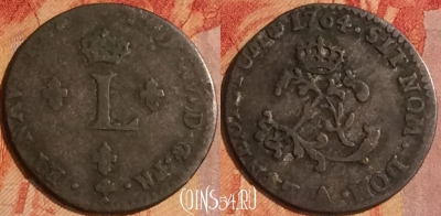 Франция 2 соля 1764 года Ag, KM# 500, 172o-020 ♛