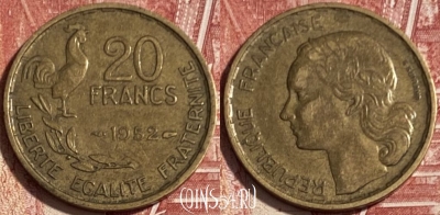 Франция 20 франков 1952 года, KM# 917, 069s-061