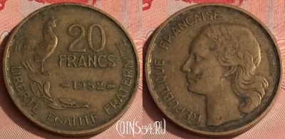 Франция 20 франков 1952 года, KM# 917, 321o-017