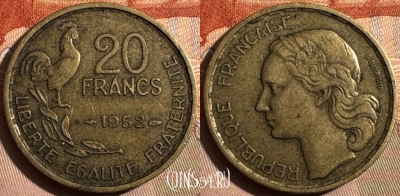 Франция 20 франков 1952 года, KM# 917, 355s-041