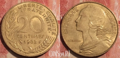 Франция 20 сантимов 1982 года, KM# 930, 231-121