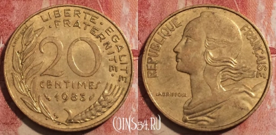 Франция 20 сантимов 1983 года, KM# 930, 231-120