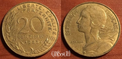 Франция 20 сантимов 1983 года, KM# 930, 41-061