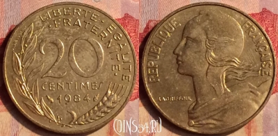 Франция 20 сантимов 1984 года, KM# 930, 404-072