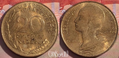 Франция 20 сантимов 1985 года, KM# 930, 102b-144
