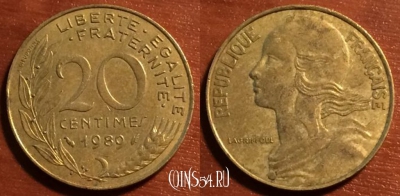 Франция 20 сантимов 1989 года, KM# 930, 42-058