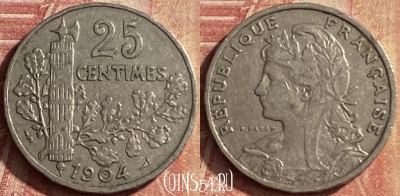Франция 25 сантимов 1904 года, KM# 856, 121p-006