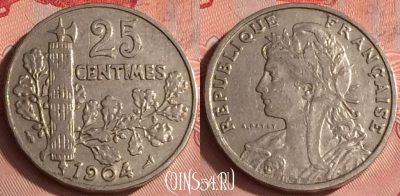 Франция 25 сантимов 1904 года, KM# 856, 327o-101