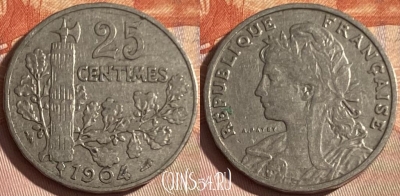 Франция 25 сантимов 1904 года, KM# 856, 337p-125 ♛